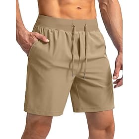 Herren Shorts Kurze Hosen Sommer-Shorts Trainingsshorts Lässige Shorts Kordelzug Elastische Taille Tasche mit Reißverschluss Glatt Schnelltrocknend Leichtgewic