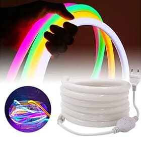 Neonlichtschild, LED-Streifen, flexibel, 360-Grad-Rundröhre, Lampe, 30 m, IP67, wasserdicht, flexible Seilschnur, Heimdekoration