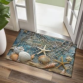 Coquillages de plage paillasson tapis de cuisine tapis de sol tapis antidérapant tapis résistant à l'huile tapis intérieur extérieur tapis de chambre décor tap