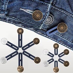 6 pièces bouton d'extension de pantalon luxiv boutons d'extension de ceinture pour hommes et femmes boutons en métal d'extension de taille de jeans bouton sans
