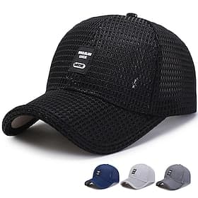 Voor heren Baseballpet Zonnehoed Trucker Hoed Zwart Blauw Polyesteri Netstof Modieus Casual Straat Dagelijks Effen Verstelbaar Zonbescherming Ademend