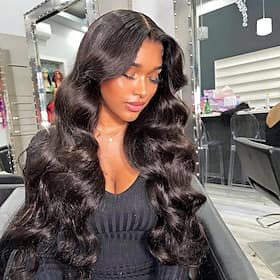 body wave blonder frontparykker menneskehår forhåndsplukket 180% tetthet 13x4 hd blonder frontparykker for kvinner limfrie parykker svart ubehandlet brasilians