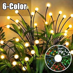 Lumière oscillante solaire luciole à 8 led, 1 pièce, pour jardin, cour, patio, allée, décorations d'extérieur