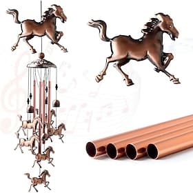 Windspiele aus reinem, handgefertigtem Kupfer, Windspiele mit Tiermotiven für draußen, Kupfer-Windspiele für draußen, Terrassendekoration, Einweihungsgeschenke