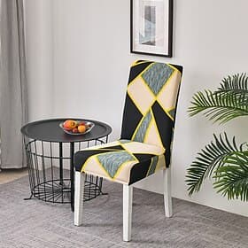 Dining Chair Cover Elastic Seat Slipcover High Back Dining Chair Cover Stretch Chair Covers for Wedding Hotel Banquet Dining Room Office Anti-dirty Removable
