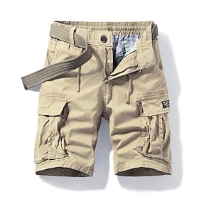 Men's Tactical Shorts Cargo Shorts Shorts Hiking Shorts Buttons Multi Pocket Plain Wearable Short Outdoor Daily Camping Hiking Fashion Classic Black Army Gree