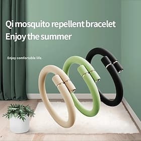 Mosquito Repellent Wristbands - Silicone Anti-Mosquito Bracelets for Adults, Couples, and Children with 6 Refill Sticks, Outdoor Bite Protection