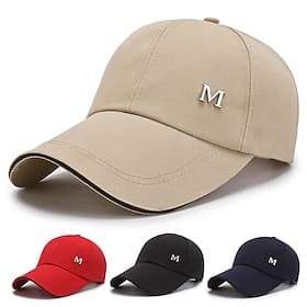 Men's Baseball Cap Sun Hat Trucker Hat Black Red Polyester Fashion Casual Street Daily Letter Adjustable Sunscreen Breathable