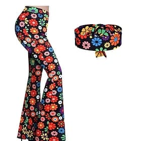 Retro Vintage Hippie 1970er Cosplay Kostüm Schlaghosen Disco Kostüm Damen Maskerade Party / Abend Pride Parade Pride-Monat Erwachsene Hose