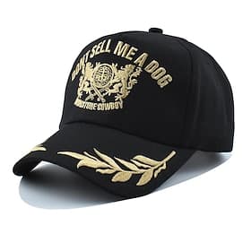Homme Casquette de Baseball Chapeau de soleil Casquette Noir Vin Coton Brodée Mode Décontractées Plein Air du quotidien Lettre Ajustable Ecran Solaire Respirab