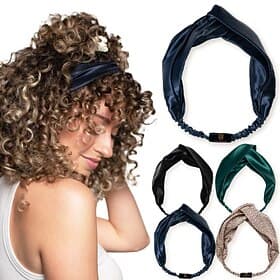 Real Mulberry Silk Headband for Women Elastic Silky Head Band for Thick, Curly Hair Non Slip, No Crease Fashion Headband Silk Headband for Sleeping, Hair Band