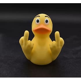 Funny Middle Finger Duck Home Statue, Resin Mini Duck Garden Decoration, Rustic Country Kitchen Decor, Farm Animal Table Ornament as Housewarming Handmade Artw