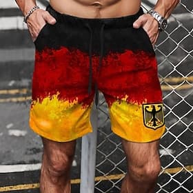 Homme Aigle Modèle européen Drapeau national Maillots de bain Shorts de bain Shorts de Surf Taille Moyenne Mode Streetwear Designer Occasionnel Quotidien Vêtem