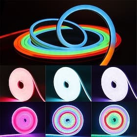 1m 3M 5m Lichterketten Neon-Lichtstreifen 72/216/360 LEDs Flexibel Neon 1 Set RGB Festtagslichter LED-Streifenlicht App-Steuerung Dimmbar Party 12 V