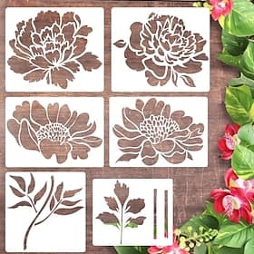 Clôture de jardin grands pochoirs de fleurs-décoration bricolage, pochoir de fleurs pour clôture de jardin grands pochoirs de fleurs pour murs modèles de pivoi