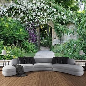 Gartenarchitektur Blumen hängende Wandteppich Wandkunst große Wandteppich Wanddekor Fotografie Hintergrund Decke Vorhang Zuhause Schlafzimmer Wohnzimmer Dekora