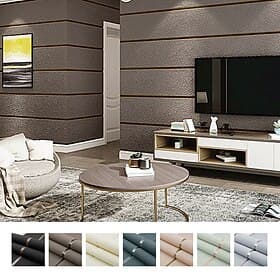 Coole Tapeten, modernes 3D-Wandbild, dicke Vliestapete aus Hirschlederimitat, Samt, nicht selbstklebend, vertikal gestreift, für Schlafzimmer, Wohnzimmer, TV-H