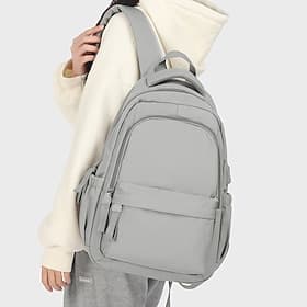 Minimalistischer Laptop-Rucksack für Damen und Herren, wasserdicht, mit USB-Ladefunktion, mehreren Fächern für Schule, Arbeit, Reisen und den täglichen Weg zur