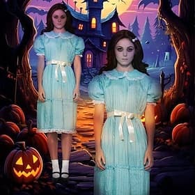 Kjoler Cosplay kostyme Spøkelse tvillinger Cosplay Barne Voksne Dame Halloween Karneval Maskerade Fest / aften Kle deg opp