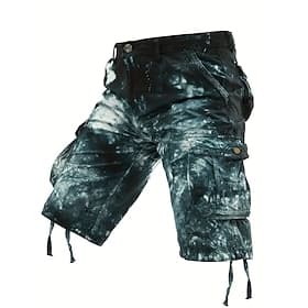 Men's Tactical Shorts Cargo Shorts Camo Shorts Shorts Buttons Multi Pocket Camo Camouflage Wearable Short Daily Outdoor Camping Hiking Fashion Classic Blue Re