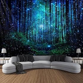 Landscape Large Wall Tapestry Forest Light Art Decor Blanket Curtain Hanging Home Bedroom Living Room Decoration Polyester