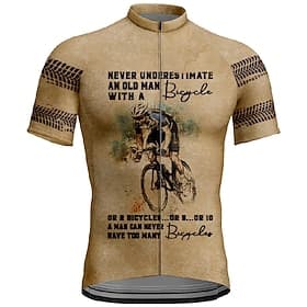 Homme Maillot de cyclisme Graphique Manche Courte Cyclisme T-shirt Maillot avec 3 poches arrière VTT Vélo tout terrain Séchage Rapide Design Anatomique Évacuat