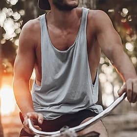Men's Tank Top Vest Top Undershirt Sleeveless Shirt Sleeveless Crew Neck Summer Solid Color Simple Casual Comfortable Daily Vacation Gym Blue Black White Top T