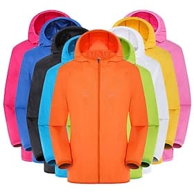 Damen Softshelljacke Wanderjacke Sommer Frühling Draussen Sonnenschutz Winddicht Leichte Jacke Windjacke Reisen Weinrot Schwarz Weiß Gelb Rosa