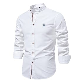 Homme Chemise Chemise en lin Chemise d'été Chemise Boutonnée Uni Occasionnel Quotidien Bleu Noir Blanche Vert Claire manche longue Col Printemps Été Vêtement
