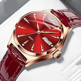 Marke Trend Mode Geschenk für Frauen Uhr Sport Dual Kalender Wasserdicht Vollautomatische Leuchtende Stahlstreifen