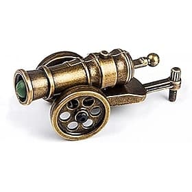 1 Stück Mini-Nachbildung einer feuerbaren Kanone – Miniaturen – detailliertes Militärwaffenmodell als Tischdekoration und Schießsportspaß für Kinder und Erwach