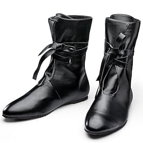 Mittelalterlich Renaissance Schuhe Flache Jazzstiefel Kostüm Herren Damen Keltisch Seeräuber Fantasie Maskerade Party / Abend LARP Renaissance-Messe Erwachsene
