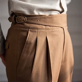 Herren Abschlußfeier Anzughose Hose Chinos Tasche Einfarbig Komfort Formell Party Arbeit Mode Klassicher Stil Schwarz Khaki Mikroelastisch