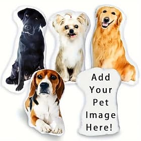 Personalized Pet Memorial Pillow - Soft, Cuddly, Duplex Printed, Hand Washable, Contemporary Designed, Zipper Closed, Cotton Filled, All-Season Decorative Thro