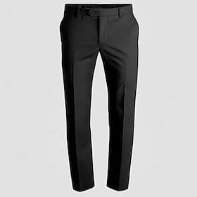 Men's Polyester Dress Pants Formal Black Red Burgundy Solid Color Regular Fit Long Micro-elastic