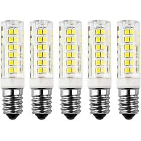 E14 LED Lamp 7W Bulb Replacement 70W Halogen Bulbs 360 Beam Angle for Chandelier Wall Lamp Desk Lamp 5Pcs