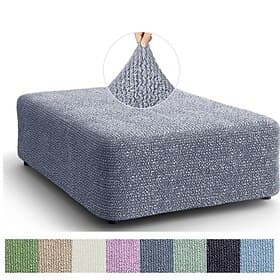 Ottoman Cover Stretchy and Durable Slipcover Perfect for Protecting and Refreshing Your Ottoman Adds Style and Comfort to Any Living Room or Bedroom Decor