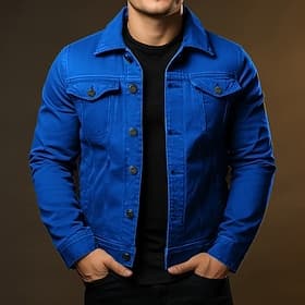 Men's Shirt Jacket Cargo Jacket Daily Wear Windproof Buttons All Seasons Solid Color Streetwear Lapel Regular Black White Red Navy Blue Blue Jacket