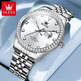 nouvelle marque olevs olevs montre homme de haute qualité avec diamant calendrier lumineux ceinture en acier simple loisirs mode montre à quartz étanche sport