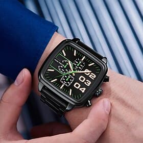 MINI FOCUS Men Quartz Watch Outdoor Fashion Casual Wristwatch Luminous Waterproof Decoration Steel Watch