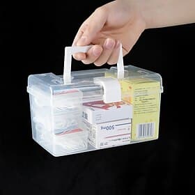 Boîte de rangement transparente pour la maison, boîte de rangement en plastique pour bureau, boîte de rangement pour les mains, petite boîte, boîte de rangemen
