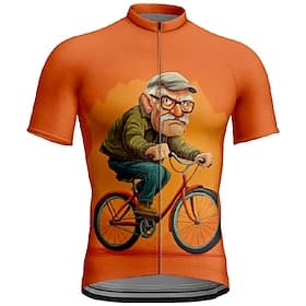 Herren Radtrikot Grafik Kurzarm Fahhrad T-Shirt Trikot mit 3 Gesäßtaschen Mountainbike MTB Schnelltrocknend Anatomisches Design Feuchtigkeitsableitend Atmungsa