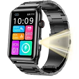 iMosi G50 Smart Watch 1.57 inch Smartwatch Fitness Running Watch Bluetooth Temperature Monitoring Pedometer Call Reminder Compatible with Android iOS Women Men