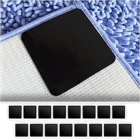 16 PCS Grippers of Rug Pad, Non-Slip Carpet Gripper for Hardwood Floors and Tile, Reusable and Washable Area Carpet Tape, Double-Sided Adhesive Pads, Keeps Cor