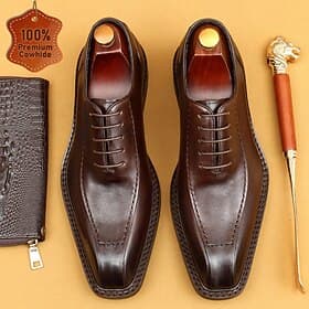Oxford-Schuhe aus hochwertigem Rindsleder für Herren – formelles Business-Schuhwerk mit handgenähten Details, ideal für Hochzeiten, das Büro und formelle Anläs