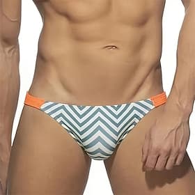 Men's Swim Shorts Swim Trunks Stripes Quick Dry Comfortable Breathable Swimwear Bottoms Surfing Beach Water Sports Summer