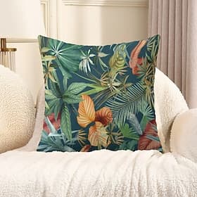 Housse de coussin décorative à feuilles tropicales, 1 pièce, housse de coussin carrée douce pour canapé, chambre à coucher, salon, canapé, chaise