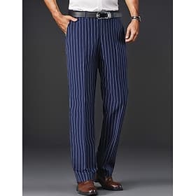 Homme Pantalons Dress Pants works Pantalons de Costume Avec Poches Bandes Jambe Droite Uni Résistant aux plis Respirant Longueur complète Formel Mariage Soirée