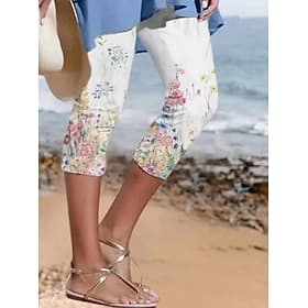 Leggings Capri pour femmes haute élasticité mode streetwear pleine longueur taille haute impression graphique thermique chaud respirant doux extérieur quotidie