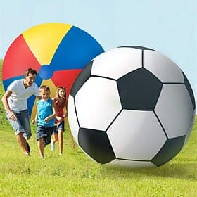 70–150 cm großer aufblasbarer Wasserball, großer Baseball, Fußball, Basketball, Fußball, aufblasbarer Sportball für Sommer, Pool, Strand, Outdoor-Sport-Mottopa